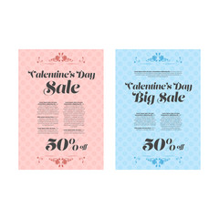 Valentine day sale banner