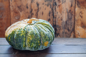 Pumpkin of farm on wooden.