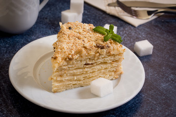 A piece of cake napoleon homemade