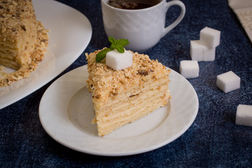 A piece of cake napoleon homemade