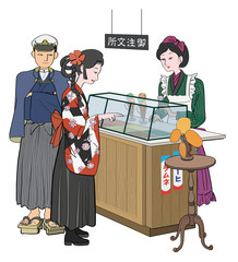レトロなアイスクリーム屋
