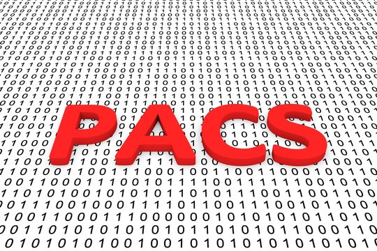 pacs in the form of binary code, 3D illustration