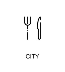 City flat icon