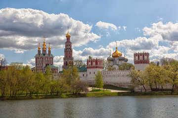 Russian orthodox churches in Novodevichy Convent monastery, Moscow, Russia