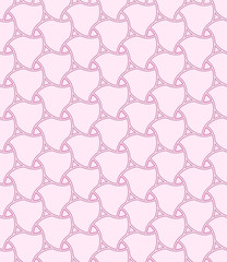 Seamless pink ornament. Modern geometric pattern with repeating elements