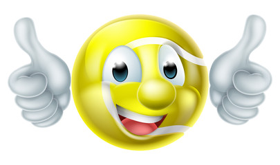 Cartoon Tennis Ball Character