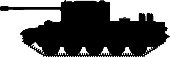 Military Tank in Silhouette © Mark