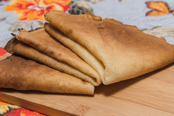 Buttercakes traditional for Russian pancake week