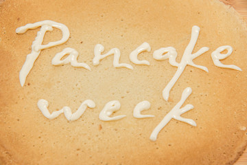 Buttercakes traditional for Russian pancake week