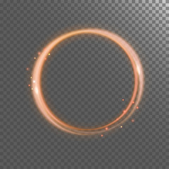 Abstract lights vector effect on transparent background