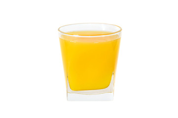 Glass of juice Isolated on a white.