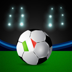Fototapeta premium Illustration of Italy flag participating in soccer tournament