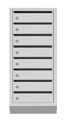 mail boxes on white background