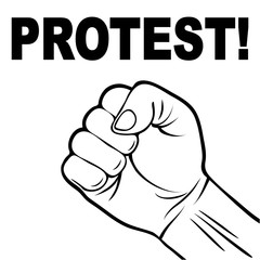 PROTEST illustration with fist