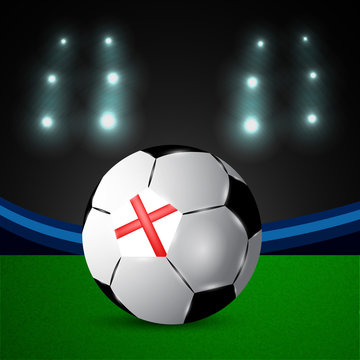 Illustration of England flag participating in soccer tournament