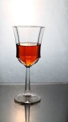 wine splashing in a glass