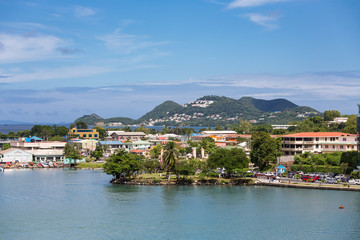Fototapeta na wymiar Hills in St Lucia