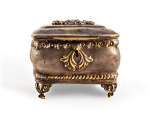 Antique bronze casket