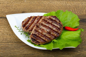 Grilled burget cutlet