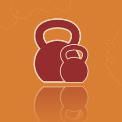 Vintage kettlebell icon