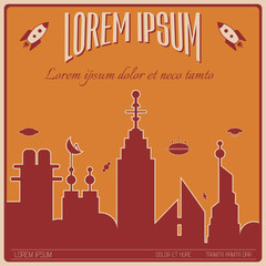 Obraz premium Vector city poster illustration