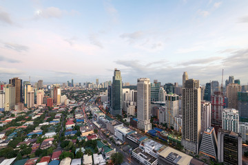 Fototapeta na wymiar Makati City Skyline, Manila, Philippines.