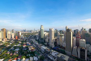 Fototapeta na wymiar Makati City Skyline, Manila, Philippines.