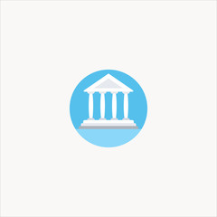 bank icon flat design