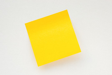 Sticky note on canvas background