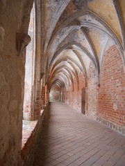 Vaulted ceiling on a historic medieval building