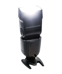 External flash and red infrared light firing  isolated on white background with clipping path