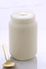 Vintage retro styling yogurt