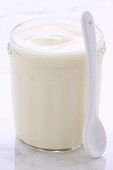 Vintage retro styling yogurt