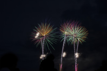 wide Starmine at Hirosaki fireworks in Aomori Japan
