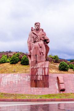 a monument to the sailors of the revolution near the highway in Novorossiysk city in  Russia.