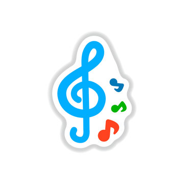 color label design collection of music note