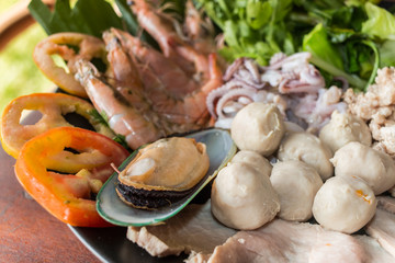 close up of raw food ingredients.