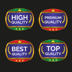Fototapeta premium Collection of quality badges and labels.