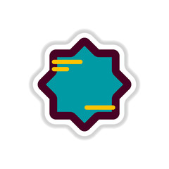 Label icon on design sticker collection Arabic sign