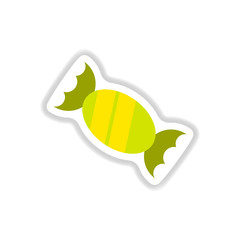 Label icon on design sticker collection bonbon candy