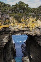Fototapeta na wymiar Tasman Arch at Eaglehawk neck, Tasmania, Australia
