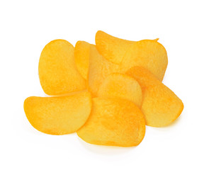 potato chips isolated on white background