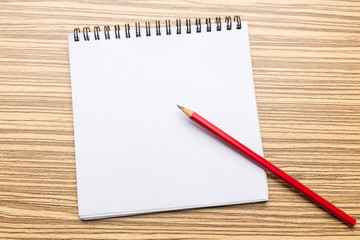 School supplies on wooden background