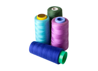 Sewing threads multicolored .