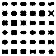 Set of vintage and simple frames, vector illustration