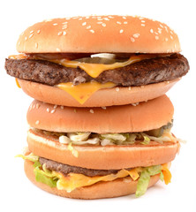 Hamburger on a white background