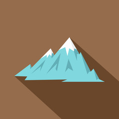 Rocky Mountains icon, flat style
