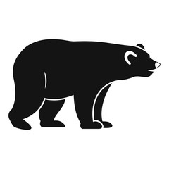 Wild bear icon, simple style