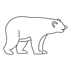 Bear icon, outline style