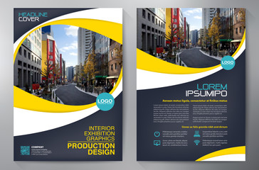 Business brochure flyer design a4 template. - obrazy, fototapety, plakaty
